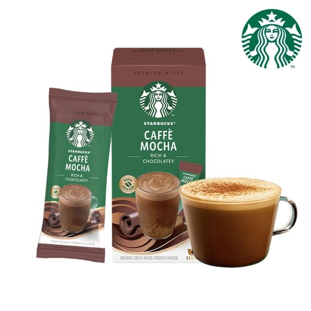 【STARBUCKS 星巴克】--VIP限定--特選系列-即溶焦糖瑪奇朵/摩卡咖啡/拿鐵4入x4盒(共16入;口味任選)