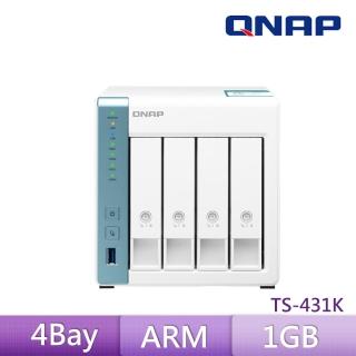 【QNAP 威聯通】TS-431K 4Bay 網路儲存伺服器