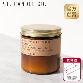 【美國P.F. CANDLE CO.】手工香氛蠟燭12.5oz(柚木菸草)