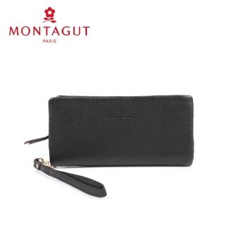 【MONTAGUT 夢特嬌】頭層牛皮真皮 長夾(7卡2照2夾2零)