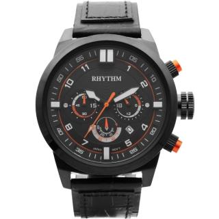 【RHYTHM 麗聲】三眼計時手錶-48mm 送禮 禮物 推薦(SI1602L03)