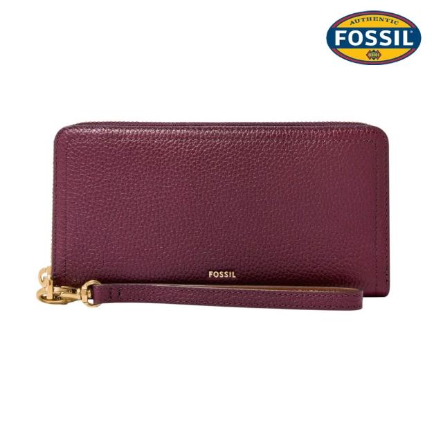 【FOSSIL】Logan 多層真皮拉鍊RFID防盜長夾 出國必備  限定 (多色任選)