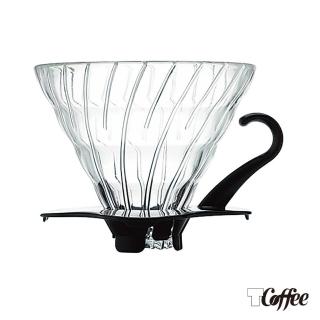 【TCoffee】HARIO-V60黑色02玻璃濾杯(1~4杯份)