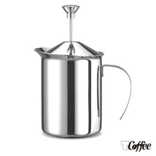 【TCoffee】MILA-雙層彈簧奶泡杯400ml