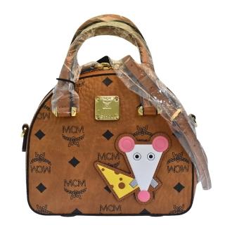 【MCM】經典Visetos系列限量老鼠造型革手提/斜背包(棕色MWTASSE10-CO001)