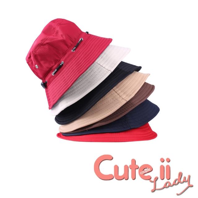 【Cute ii Lady】經典款可摺疊便攜防曬遮陽漁夫帽(紅)