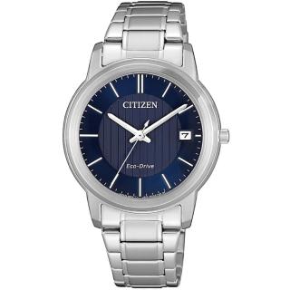 【CITIZEN 星辰】光動能雅緻女錶-藍x銀/33mm(FE6011-81L)