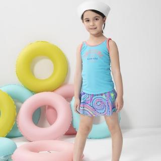 【SARBIS】女童兩截式泳裝附泳帽(B822001)