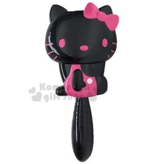 【小禮堂】Hello Kitty 造型塑膠氣墊手握梳《黑桃.側坐》氣墊梳.直梳