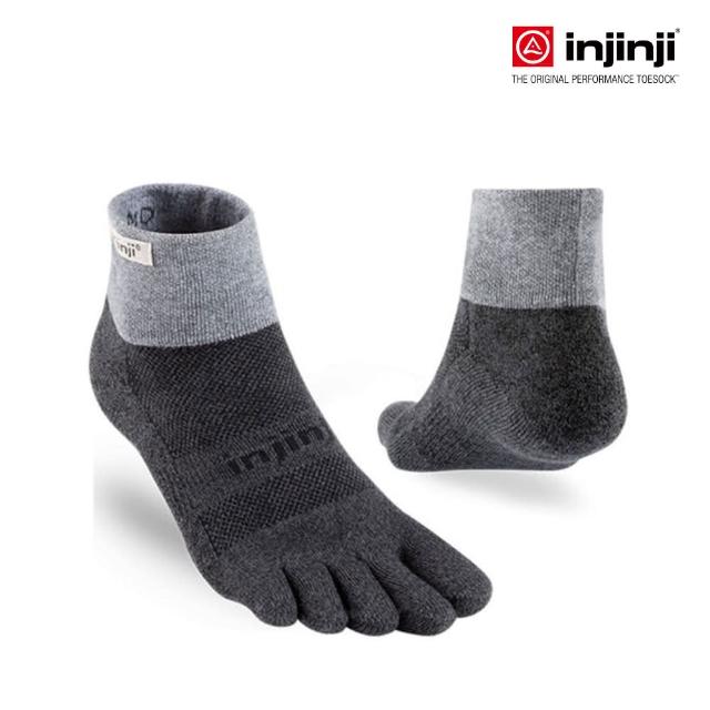 【Injinji】TRAIL野跑避震吸排五趾短襪[黑色](五趾襪 短襪 野跑襪)