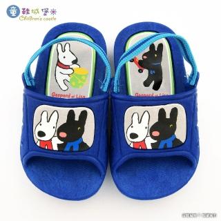 【童鞋城堡】幼童室內外拖鞋 麗莎與卡斯柏(GL2823-藍)