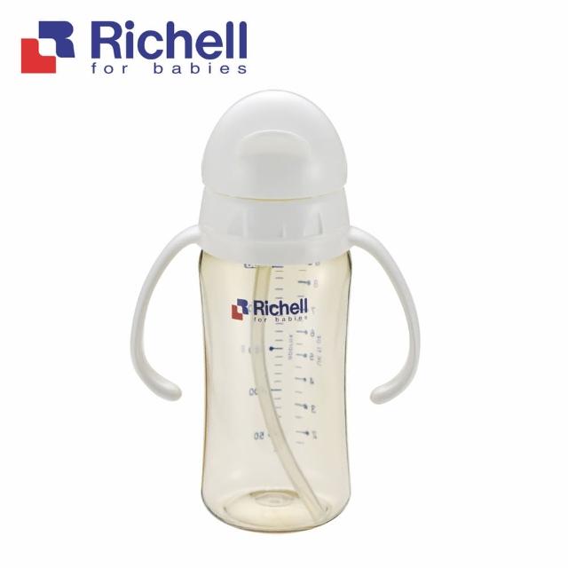 Richell 利其爾 Ppsu吸管哺乳瓶 白 0ml 也可當水杯使用 Momo購物網