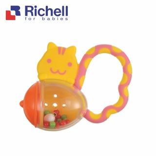 【Richell 利其爾】小松鼠固齒器(可愛的動物造型吸引寶寶注意)