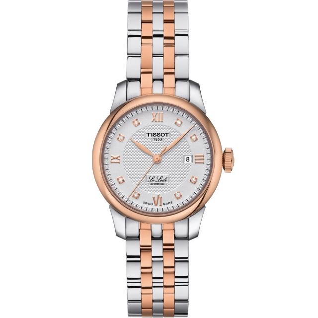 【TISSOT 天梭】Le Locle 力洛克 真鑽機械女錶-29mm(T0062072203600)