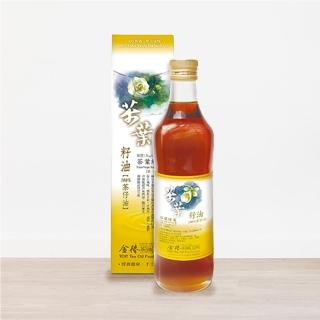 【金椿茶油工坊】茶葉綠菓茶籽油500mlx1瓶(第一道初榨 懷舊風味 適於煎煮炒拌調味料理)