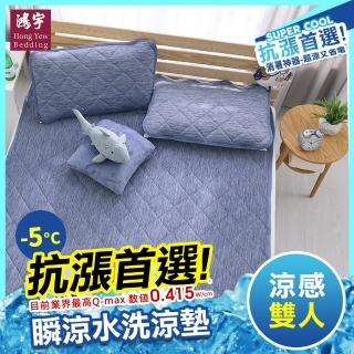 【HongYew 鴻宇】瞬間涼感-5度C 可洗抗菌保潔墊(雙人)
