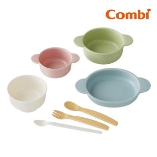 【Combi】日式離乳食器收納餐具7件組