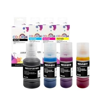 【COLOR24】for EPSON 1黑3彩組 T03Y100/T03Y200/T03Y300/T03Y400 相容連供墨水(適用 L4150/L4160/L6170)