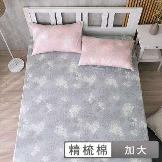 【HongYew 鴻宇】100%美國棉 床包枕套組-昆蒂娜 粉(雙人加大)