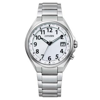 【CITIZEN 星辰】極簡紳士電波光動能鈦金屬腕錶(CB1120-50B)