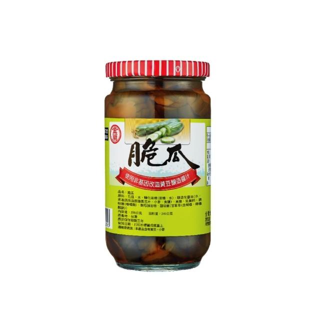 金蘭食品 脆瓜396g 全素 新鮮 花瓜 罐頭 Momo購物網