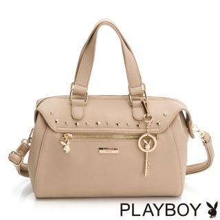【PLAYBOY】波士頓包附長背帶 輕搖滾系列(棕色)