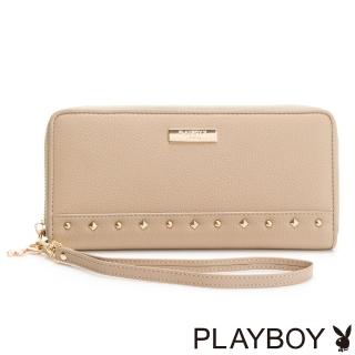 【PLAYBOY】ㄇ拉長夾附手挽帶 輕搖滾系列(棕色)