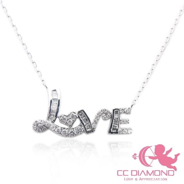 【CC Diamond】日本進口 18K 0.30克拉 love 鑽石套鏈(頸肩的一道風景線)