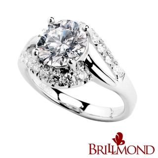 【BRILLMOND JEWELRY】擁抱真情GIA 1克拉鑽戒(18K白金台 八心八箭)