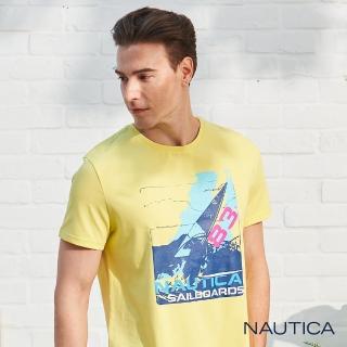 【NAUTICA】夏日帆板圖騰短袖T恤(黃色)