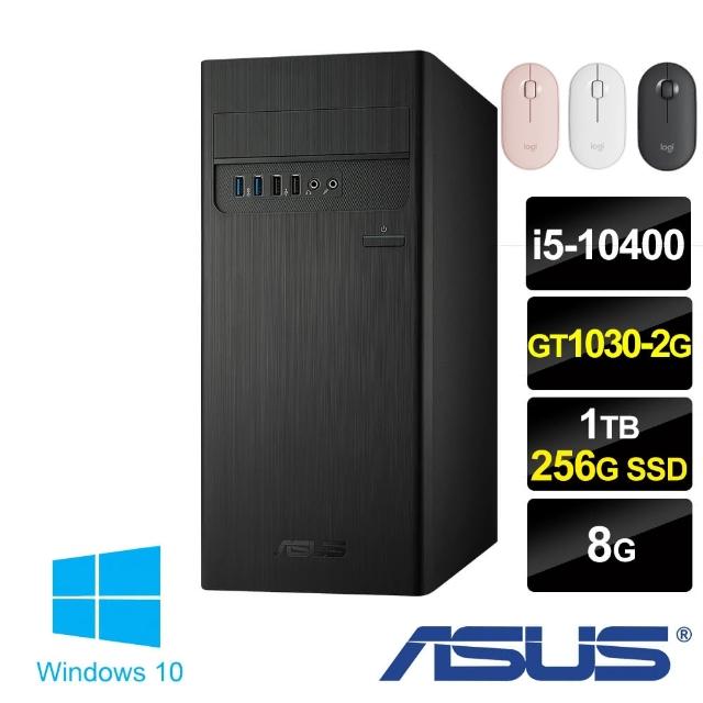 ASUS 華碩【送羅技 舒適無線滑鼠】ASUS 華碩 H-S300TA i5六核雙碟獨顯電腦(i5-10400/8G/1TB+256G SSD/GT1030/W10)