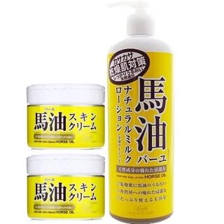 【Loshi】天然潤膚乳液485mlx1入+乳霜220gx2入組