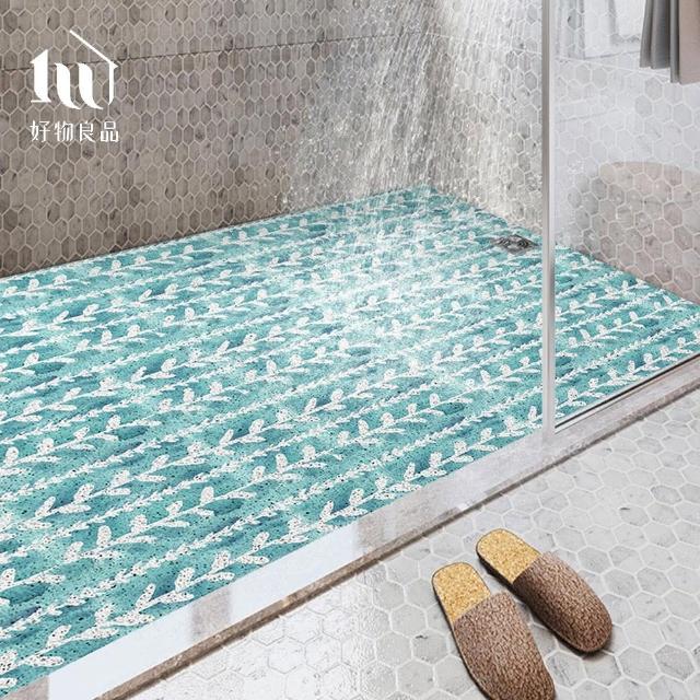 【好物良品】120x120cm_大尺寸獨家設計可剪裁浴室防滑絲圈瀝水墊(陽台止滑腳踏墊 瀝水地墊)