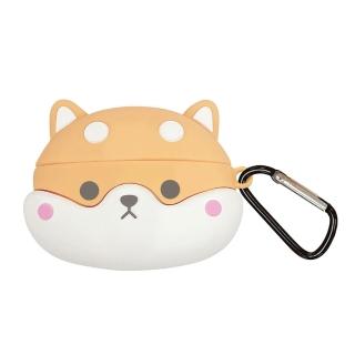 AirPods 一代、二代 專用 柴犬造型矽膠保護套(附掛勾)