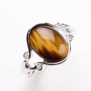 【寶石方塊】無語倫比天然黃金虎眼石戒指