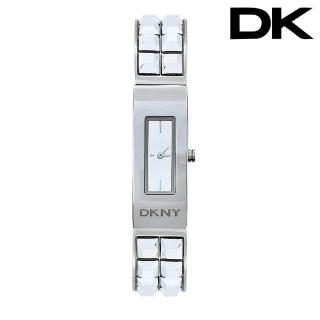 【DKNY】美國品牌 美式前衛鉚釘時尚銀色腕錶 七夕情人節(NY2227)