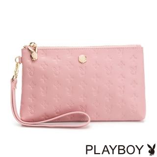 【PLAYBOY】萬用包附手挽帶 Colorful Bunny系列(粉色)