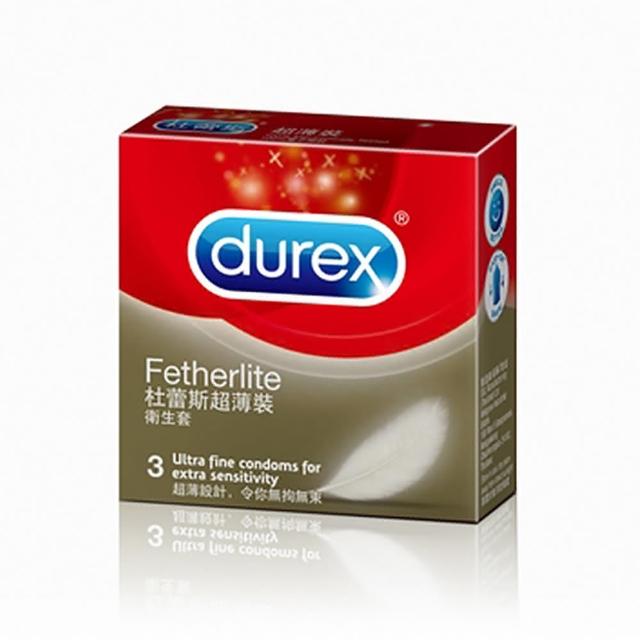 【Durex 杜蕾斯】杜蕾斯Durex-超薄裝保險套安全套避孕套3入(情趣用品.保險套)