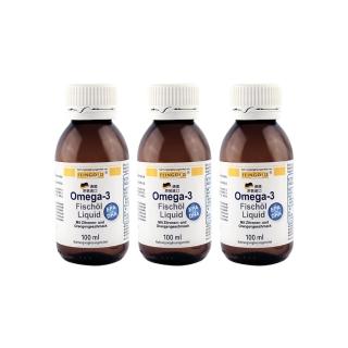【Natural Fit 活粒適】Omega-3 液態魚油 三入組100mL/入(德國頂級魚油 喝的魚油 EPA DHA Omega3)