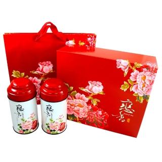 【龍源茶品】福壽梨山烏龍茶葉極品霜韻高山茶葉禮盒150gx2罐(共300g;附提袋;春茶;生青茶;無焙火;無發酵)