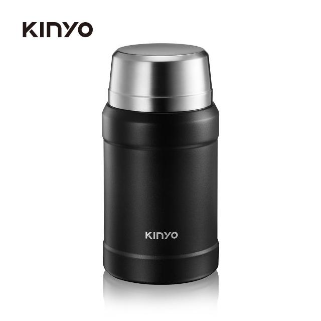 【KINYO】316不鏽鋼真空燜燒罐 800ml(附不鏽鋼湯匙 杯蓋碗 雙層保溫袋 KIM-48)