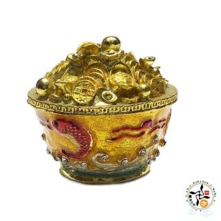 【十方佛教文物】金元寶聚寶盆{琺瑯}晶鑽{開運旺財}藝品(平安財運順利)