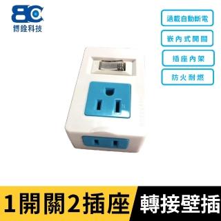 【BC】2P+3P 1開2插自動跳脫開關壁插(KTC-123)