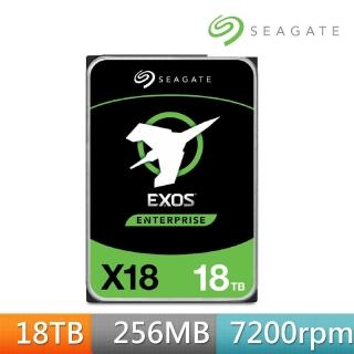 【SEAGATE 希捷】EXOS 18TB 3.5吋 7200轉 SATAⅢ 企業級硬碟(ST18000NM000J)