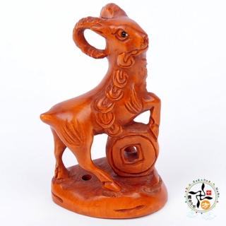 【十方佛教文物】三陽開泰 黃楊木精雕(平安財運順利)