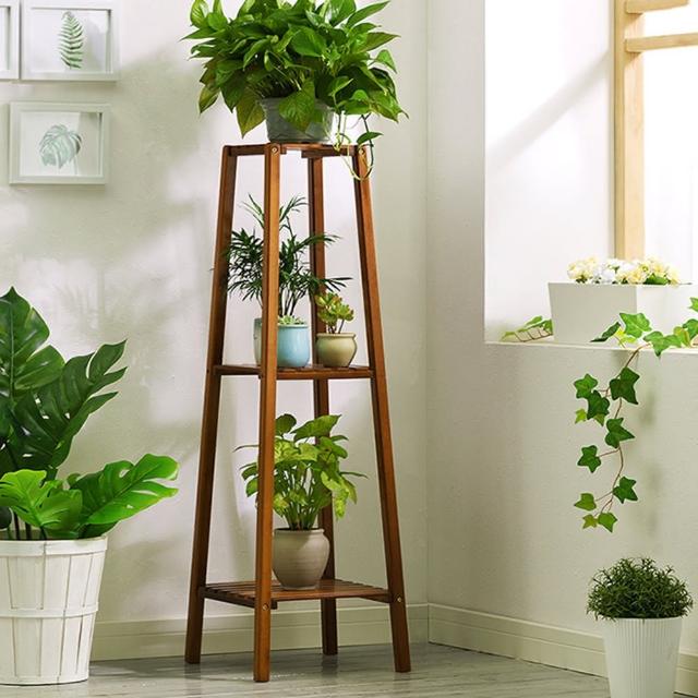 Happylife 塔型楠竹花架3層y 園藝架立式花架盆栽架多肉植物花草園藝用具展示架植栽架 Momo購物網