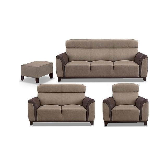 【ASSARI】1+2+3人座善太郎耐磨貓抓皮沙發(沙發組/含50x50cm腳椅)