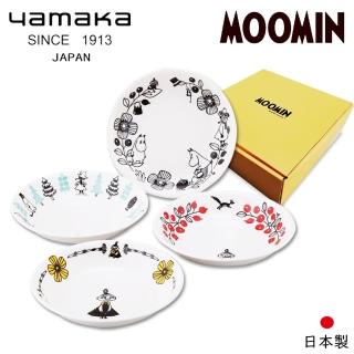 【日本山加yamaka】moomin嚕嚕米彩繪陶瓷深盤禮盒4入組(MM1400-184)