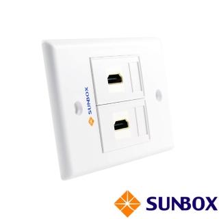 【SUNBOX 慧光】HDMI 雙孔 L型接頭 插座面板(WP-2HL)