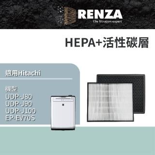 【RENZA】濾網 適用Hitachi日立UDP-J80 J90 J100 EP-GV1000 GV65 清凈機 濾芯(可代替 EPF-DV1000H DV1000)